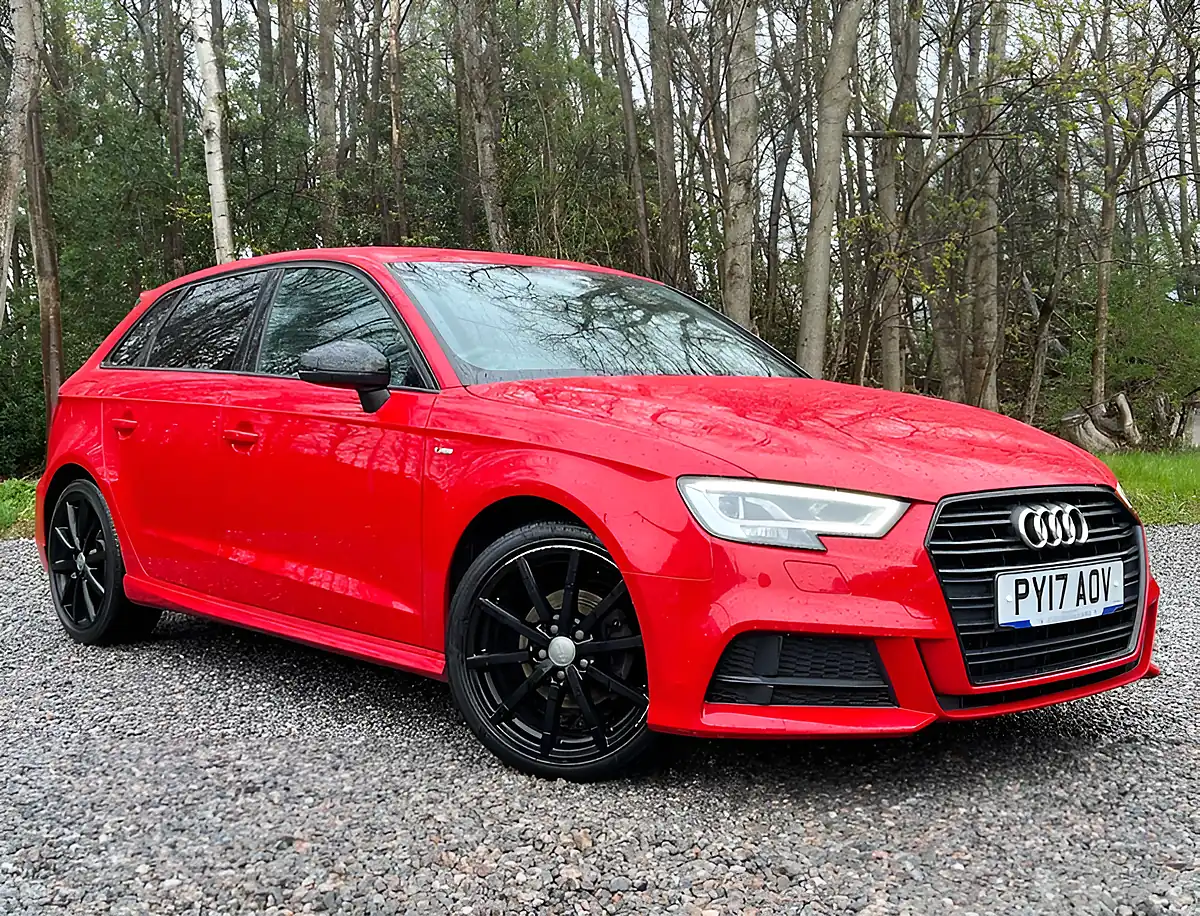Used 2017 Audi A3 Sportback Black Edition Tango Red - Front View