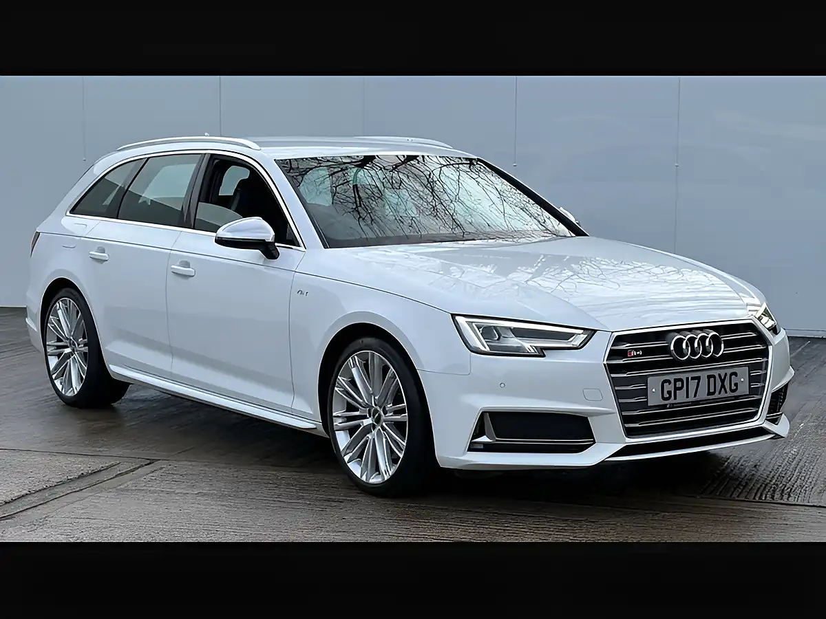 Used 2017 Audi A4 S4 Glacier White - Front View