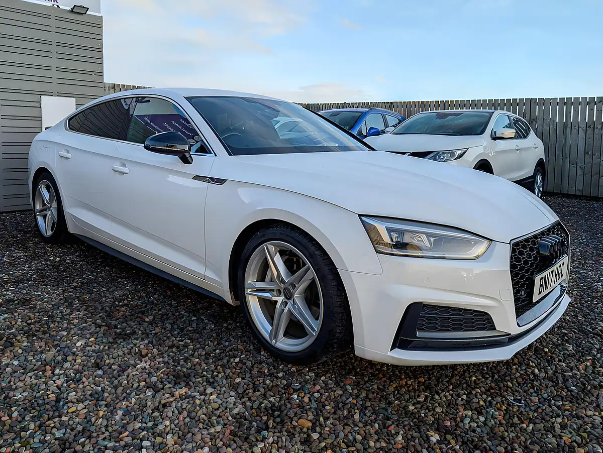 Used 2017 Audi A5 S Line White - Front View