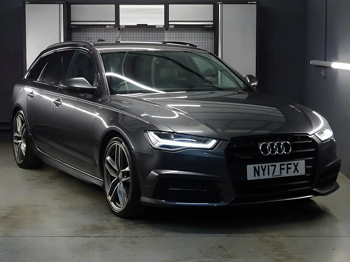 Used 2017 Audi A6 Avant Black Edition Daytona Grey Pearl Effect - Front View