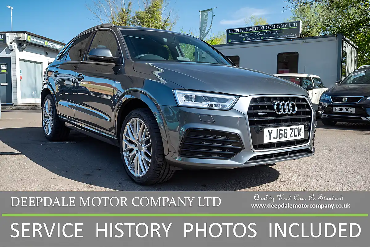 Used 2017 Audi Q3 S Line Plus Daytona Grey Pearl Effect - Front View