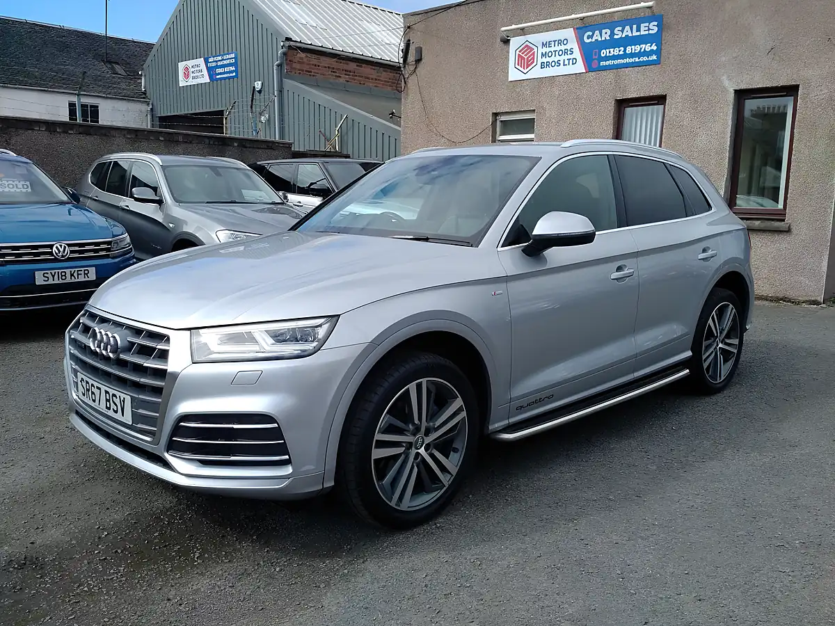 Used 2017 Audi Q5 S Line Silver - Front View