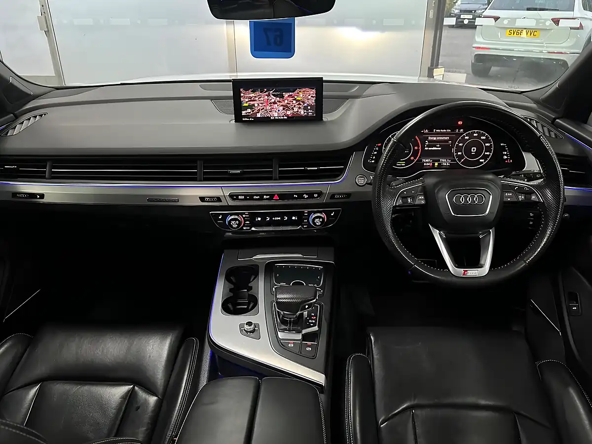 Used 2017 Audi Q7 S Line White - Interior and Exterior details 12