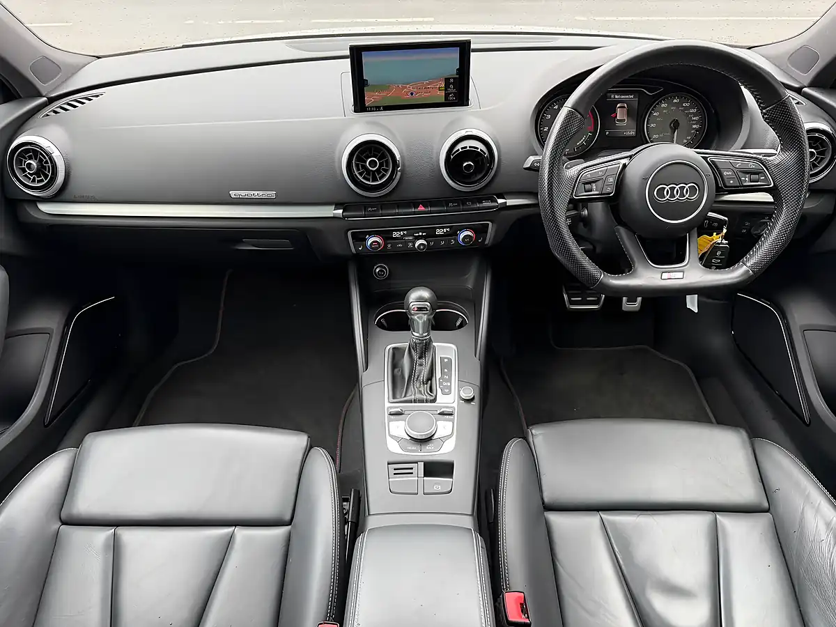 Used 2017 Audi S3 Black Edition Sportback White - Interior and Exterior details 11