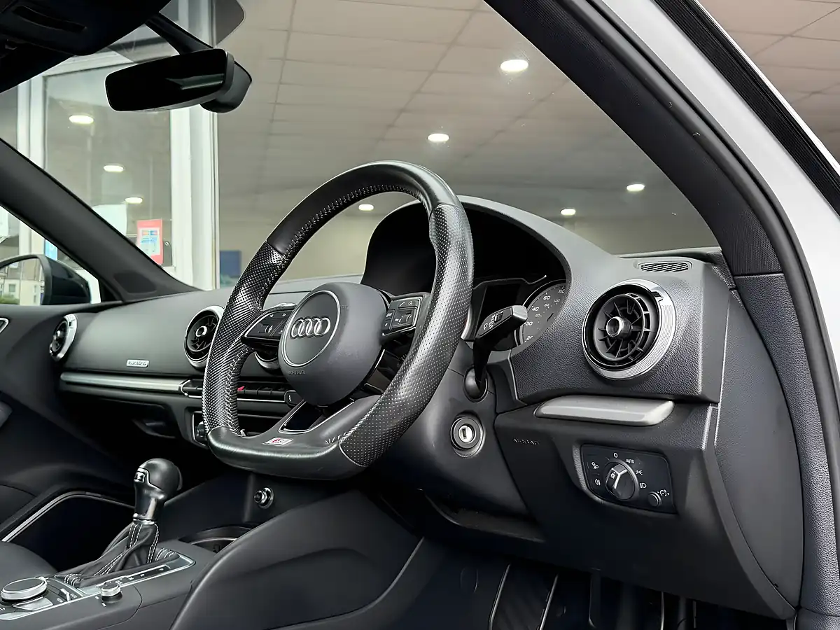 Used 2017 Audi S3 Black Edition Sportback White - Interior and Exterior details 12