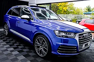 Used 2017 Audi SQ7 Blue - Interior and Exterior details 7