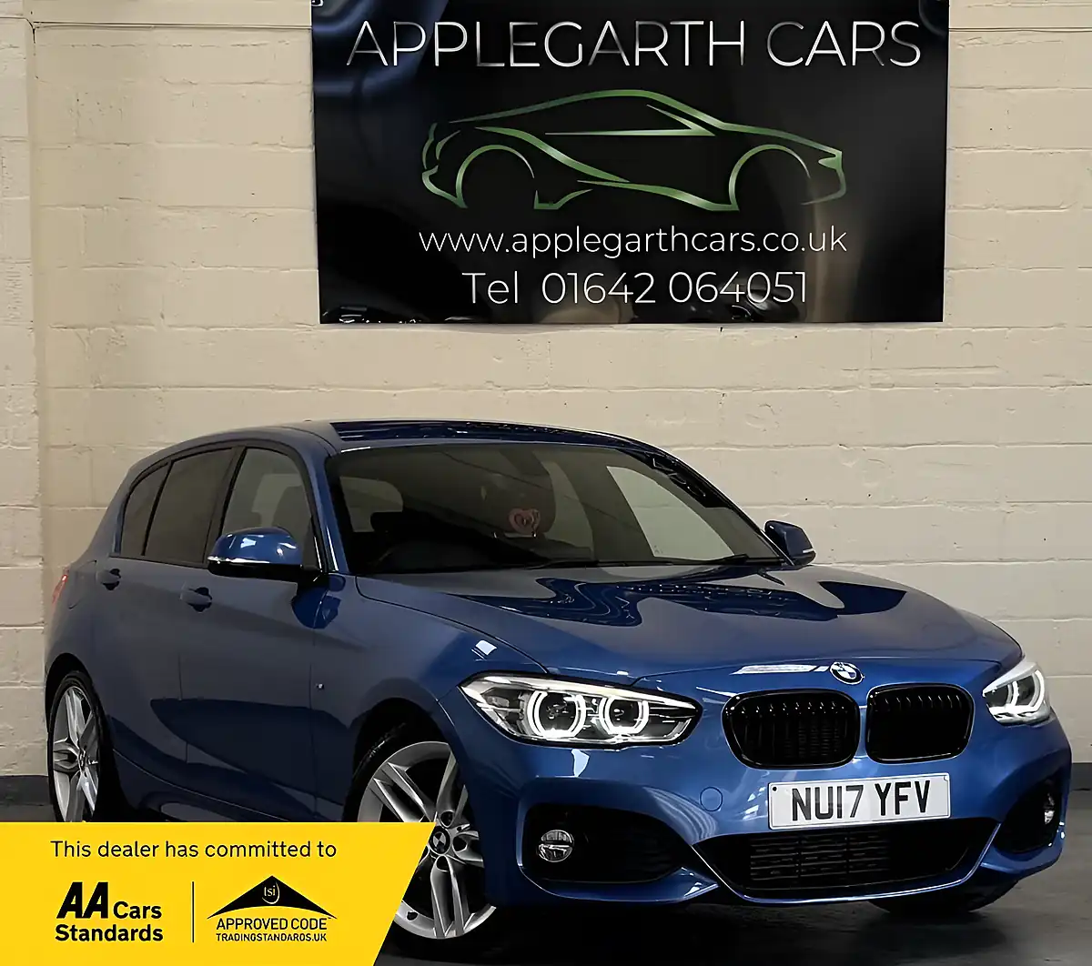 Used 2017 BMW 1 Series M Sport Blue - Front View