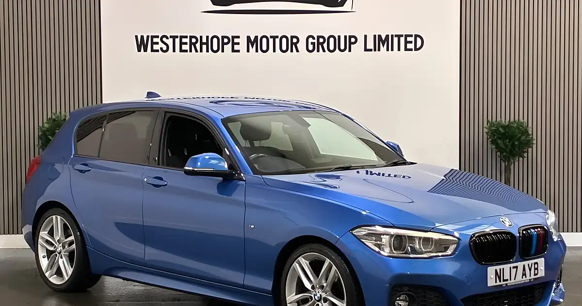 Used 2017 BMW 1 Series M Sport Estoril Blue - Front View