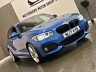 Used 2017 BMW 1 Series M Sport Estoril Blue - Interior and Exterior details 19