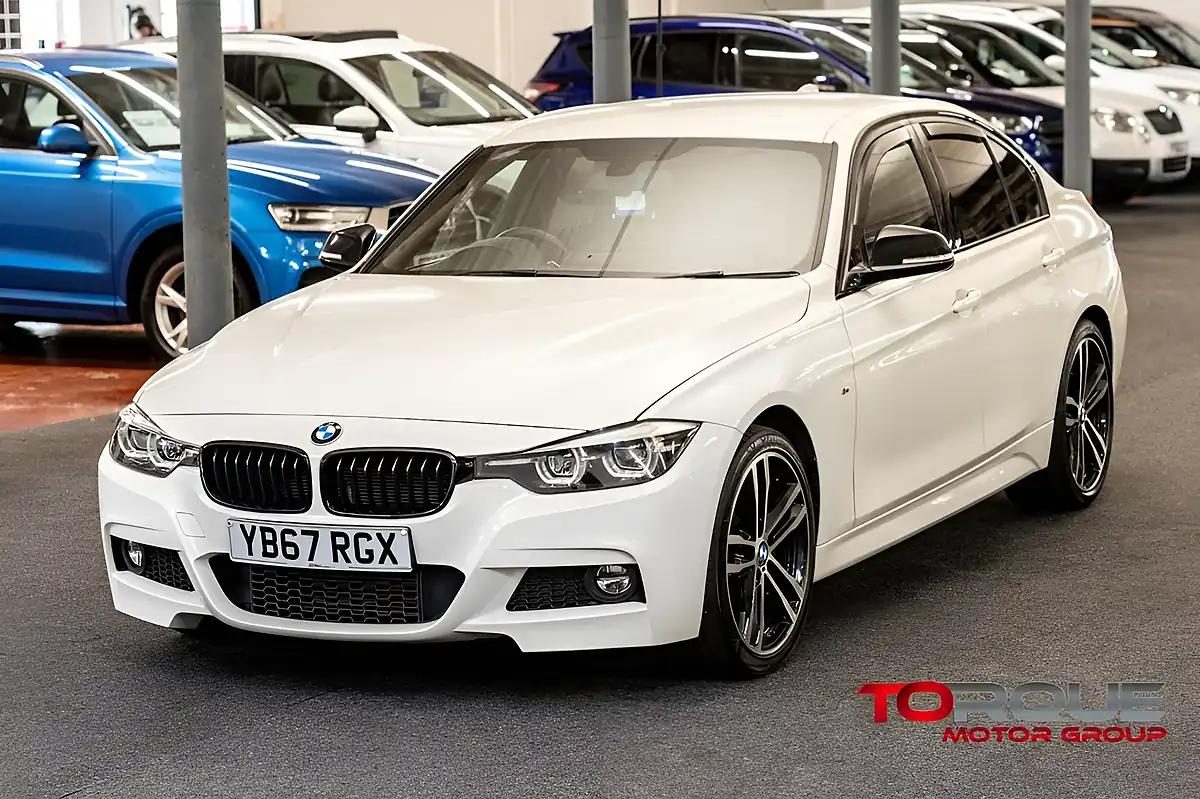 Used 2017 BMW 3 Series M Sport Shadow Edition Alpine White - Front View