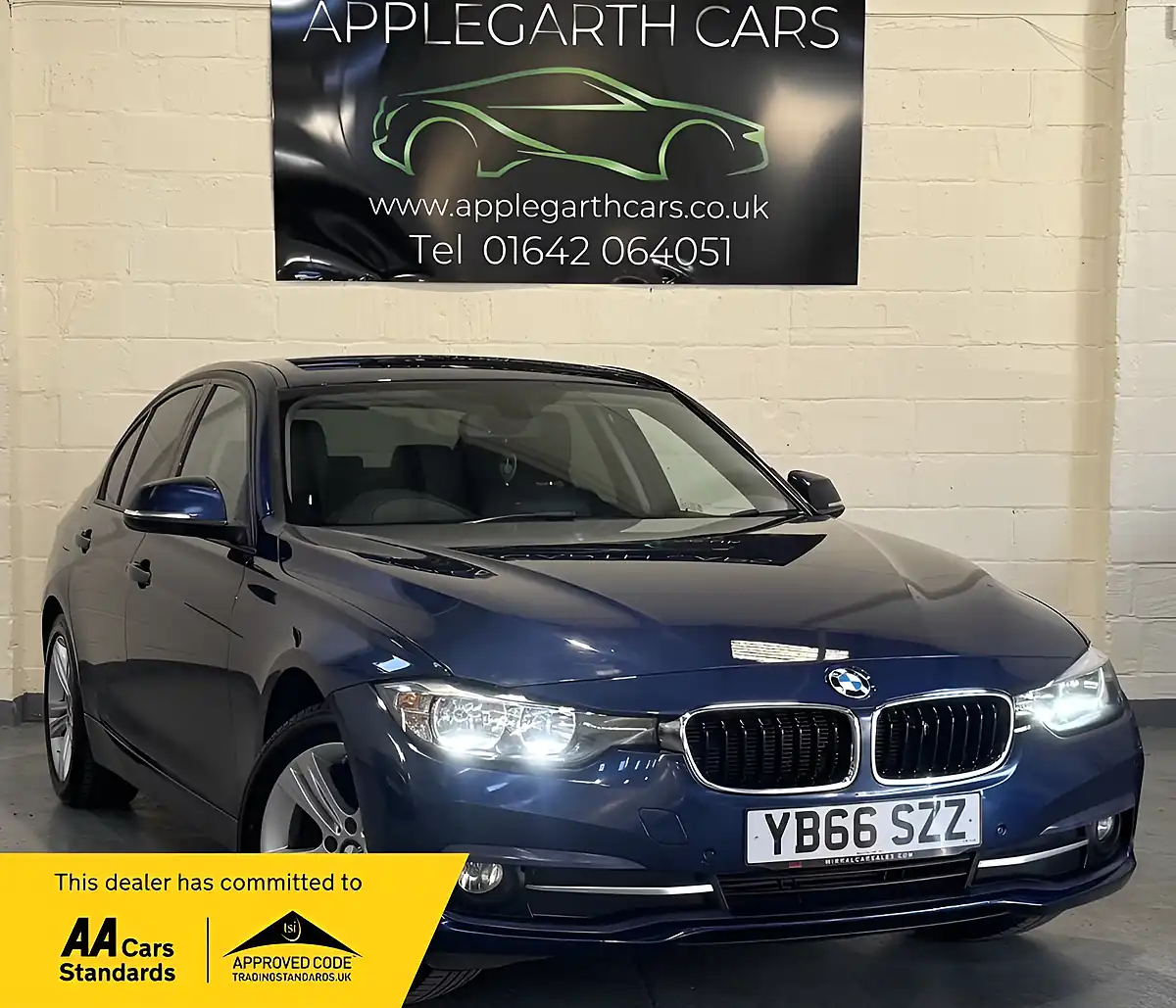 Used 2017 BMW 3 Series Sport Blue - Front View