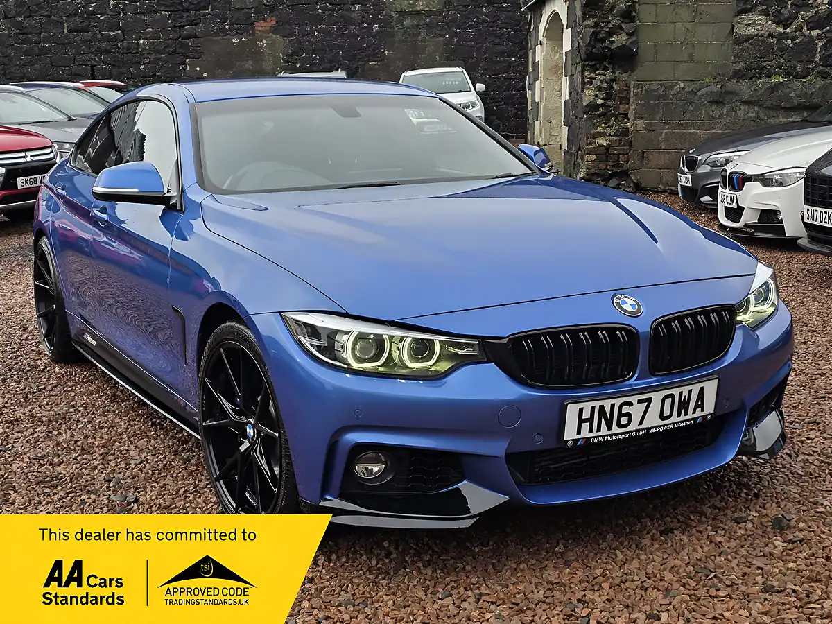 Used 2017 BMW 4 Series Gran Coupe M Sport Estoril Blue - Front View