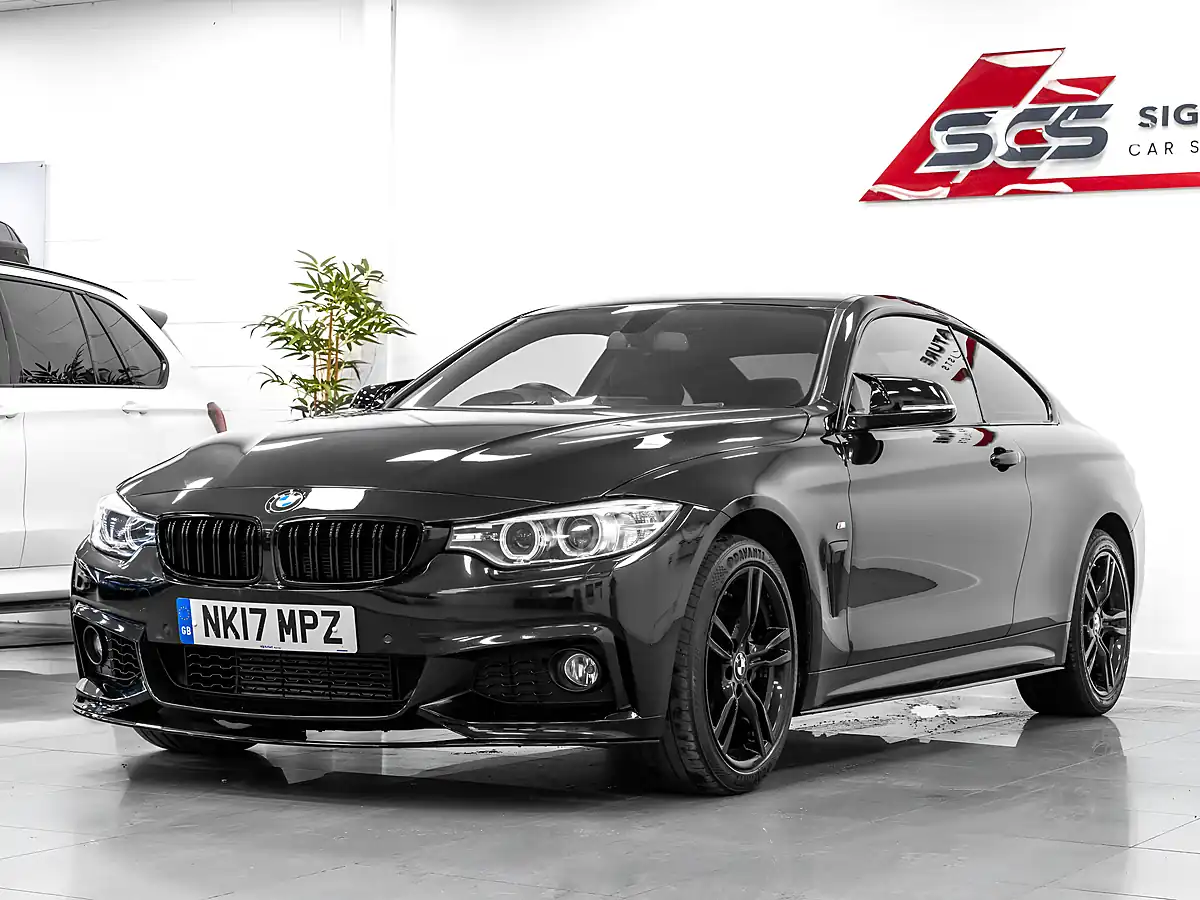 Used 2017 BMW 4 Series M Sport Coupe Black Sapphire - Front View