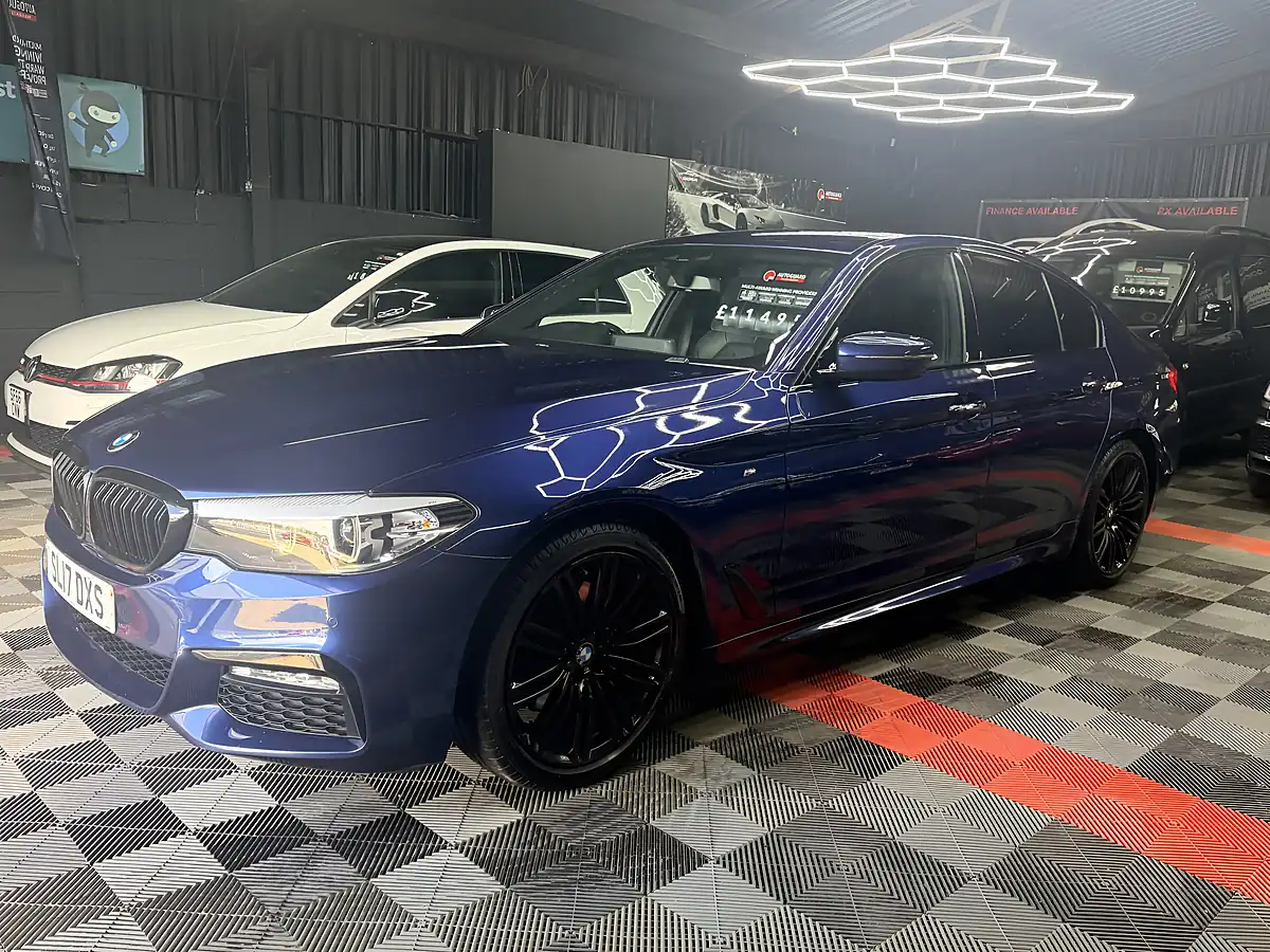 Used 2017 BMW 5 Series M Sport Blue - Interior and Exterior details 6