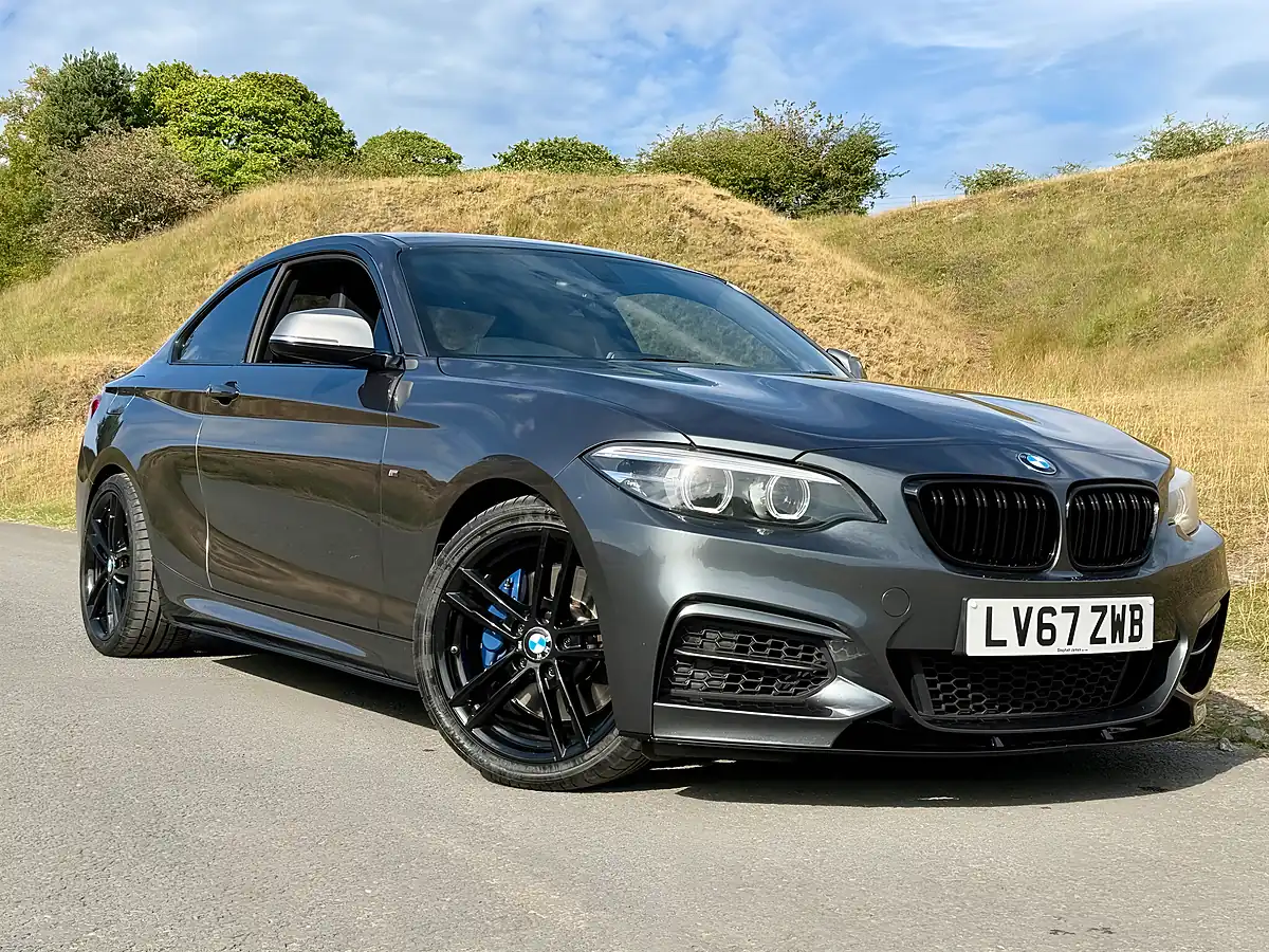 Used 2017 BMW M240i M Performance Pack Mineral Grey - Front View