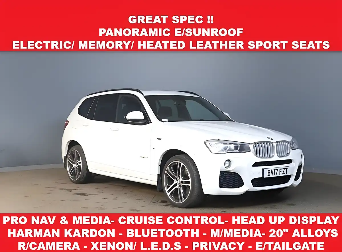 Used 2017 BMW X3 M Sport White - Front View