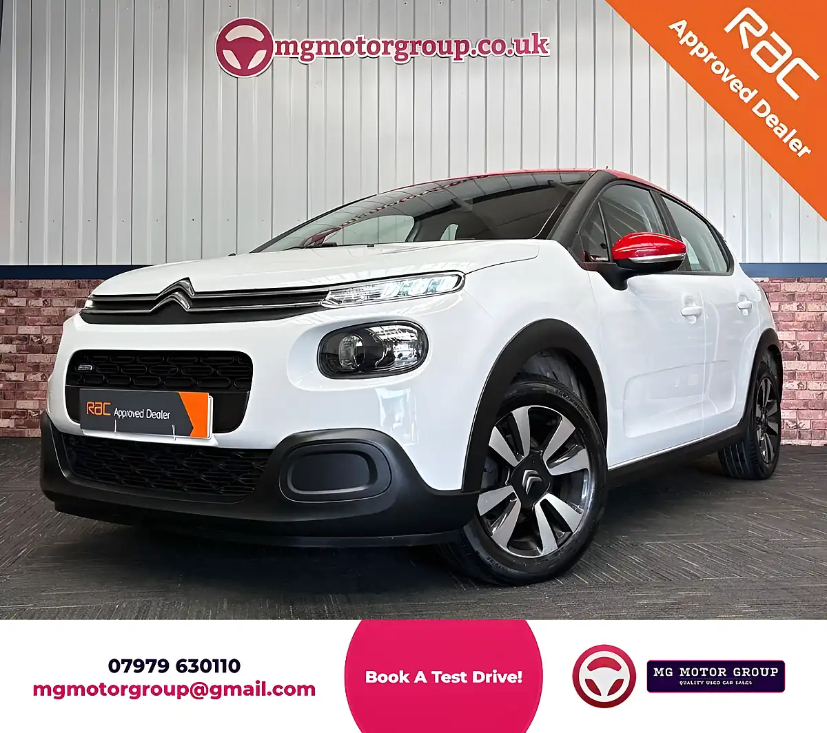 Used 2017 Citroen C3 Feel White - Front View