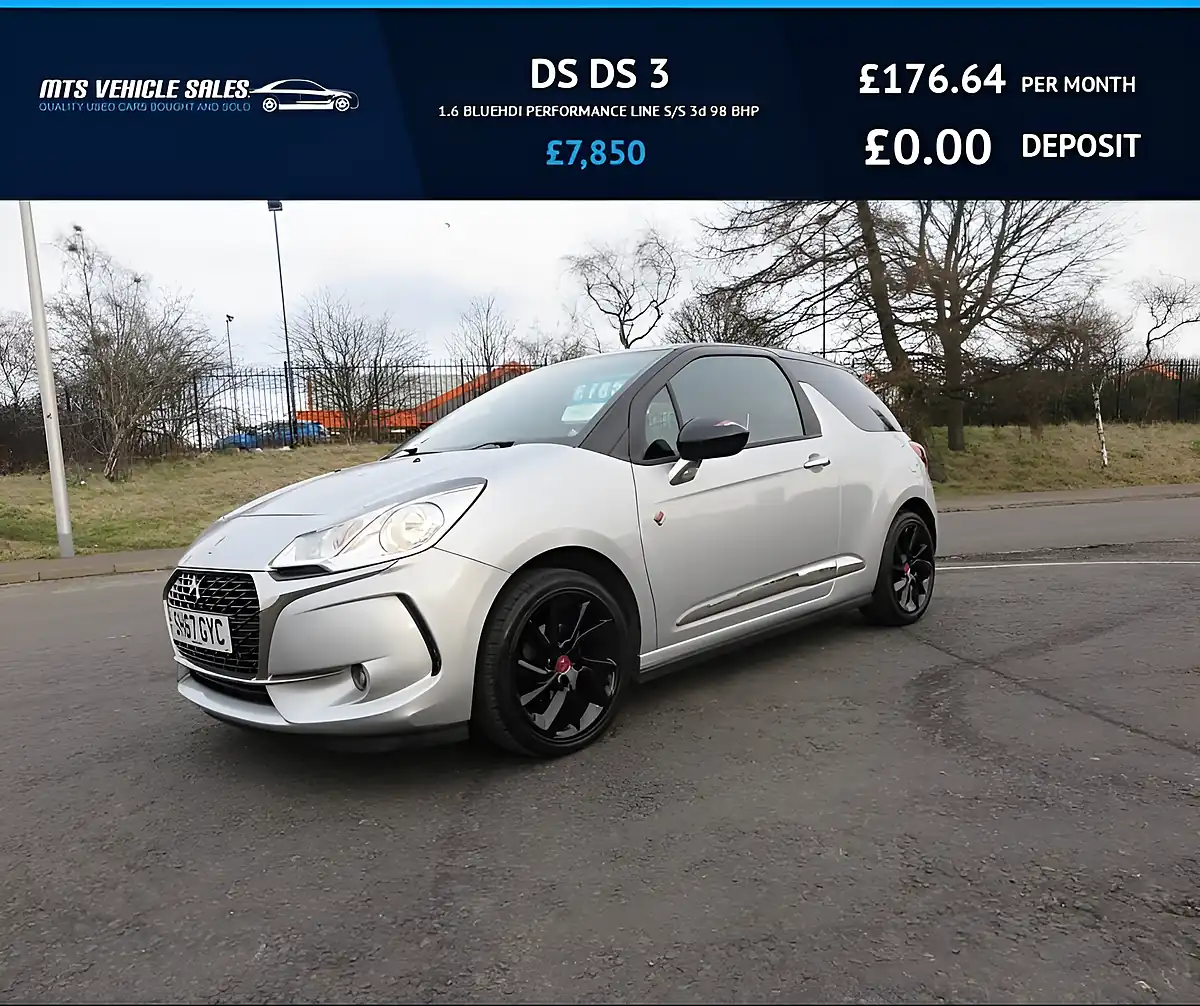 Used 2017 DS DS 3 Performance Line Silver - Front View
