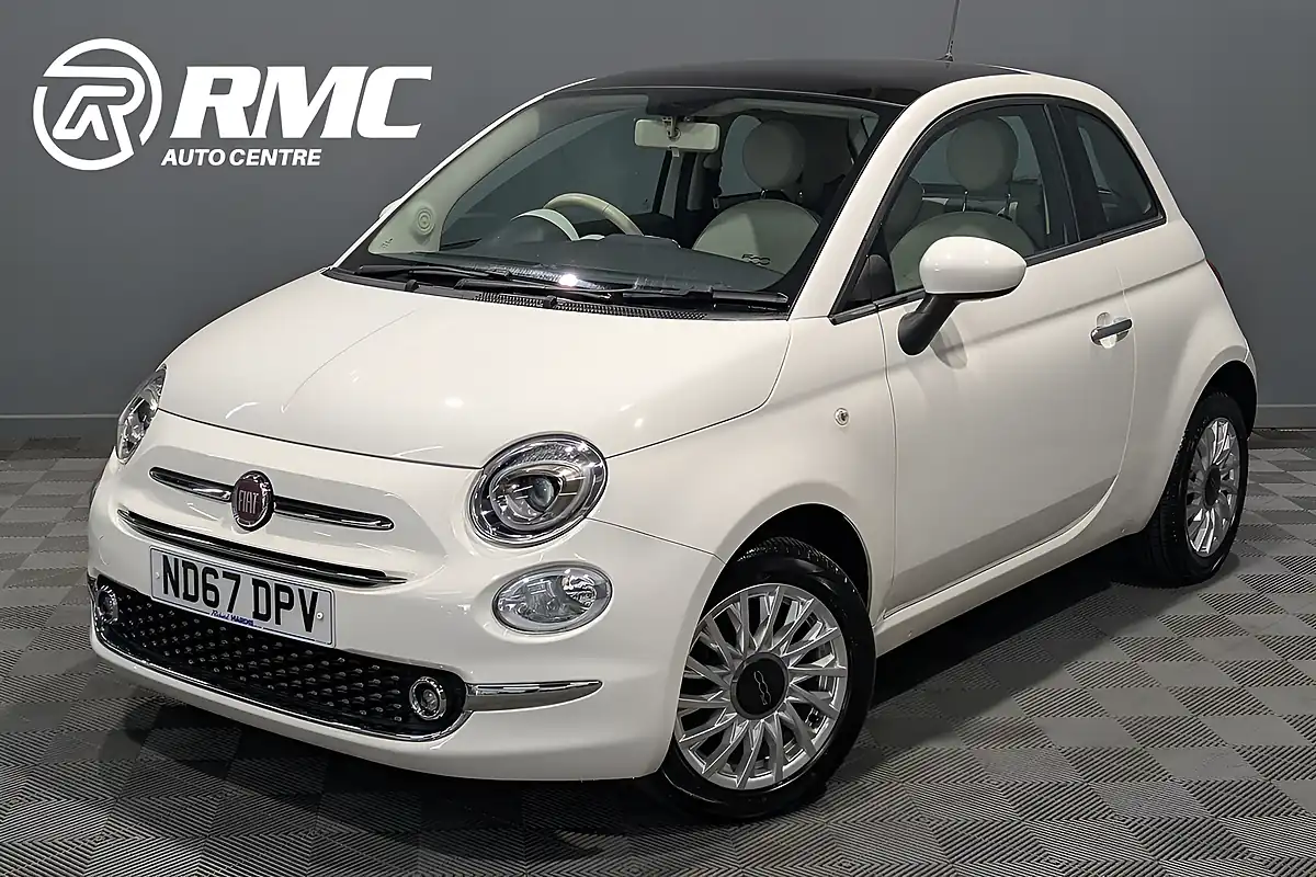Used 2017 Fiat 500 Lounge Bossa Nova White - Front View