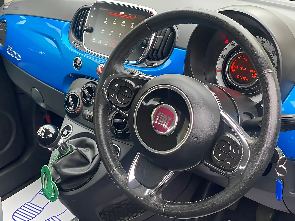 Used 2017 Fiat 500 Mirror Electronica Blue - Interior and Exterior details 10