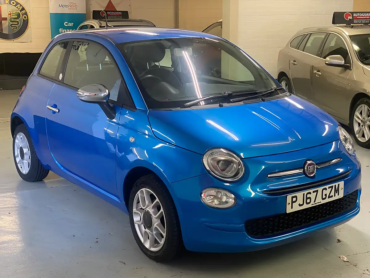 Used 2017 Fiat 500 Mirror Electronica Blue - Interior and Exterior details 4