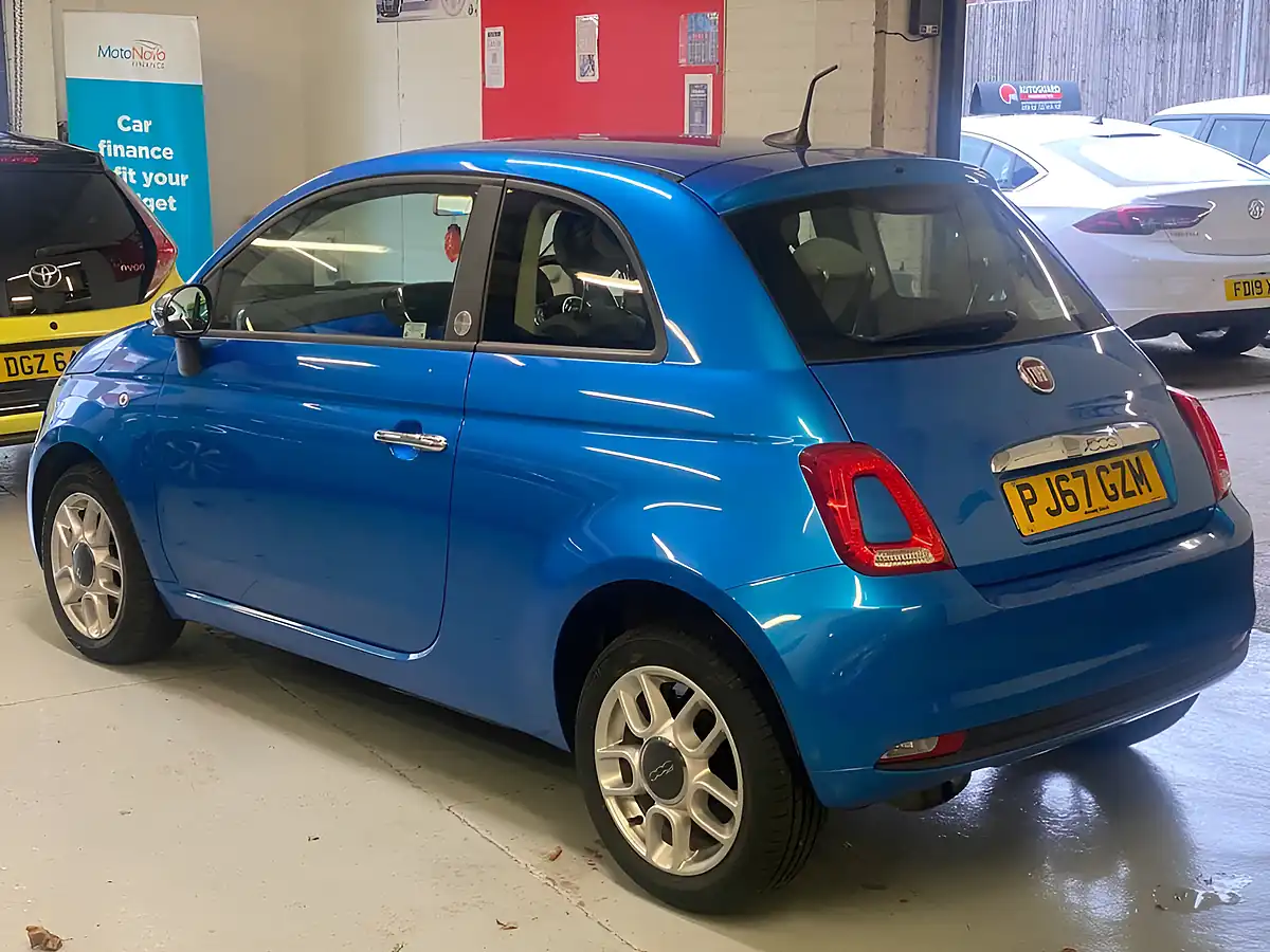 Used 2017 Fiat 500 Mirror Electronica Blue - Interior and Exterior details 6