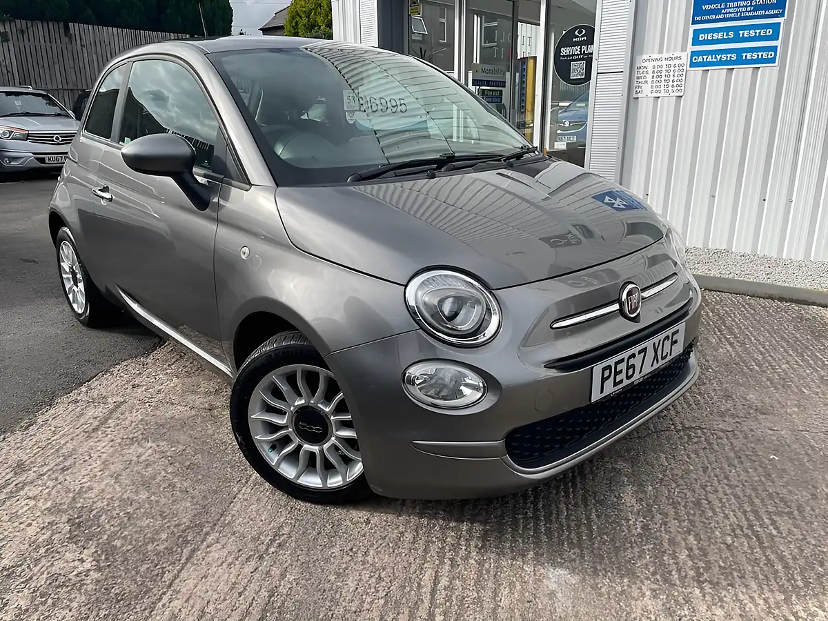 Used 2017 Fiat 500 Pop Star Electroclash Grey - Front View