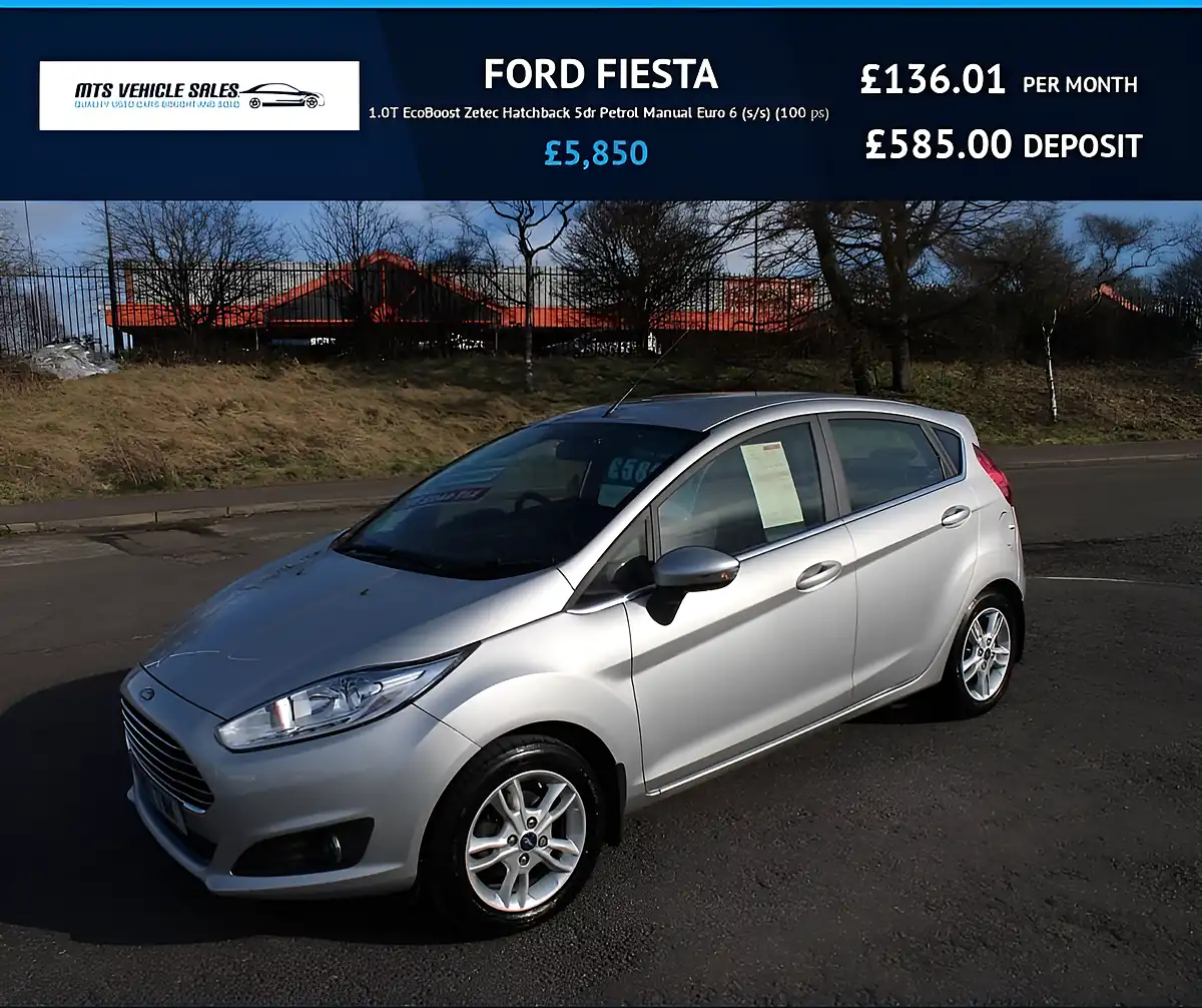 Used 2017 Ford Fiesta Zetec Moonstone Silver Metallic - Front View