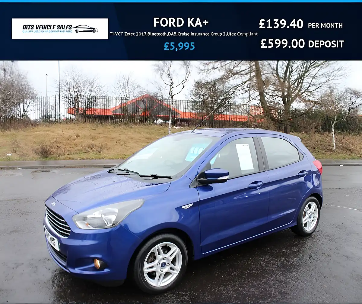 Used 2017 Ford Ka+ Zetec Blue - Front View