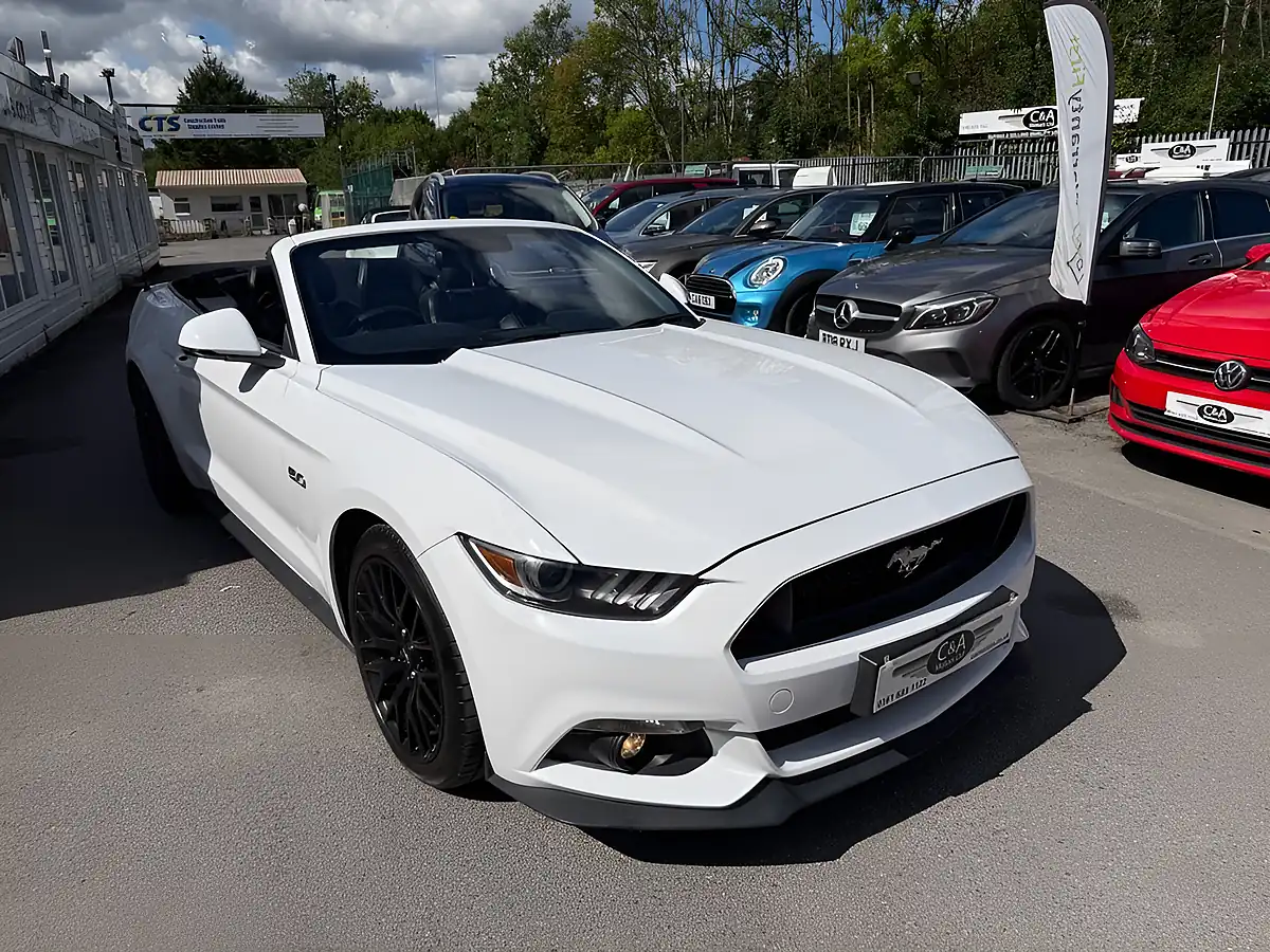 Used 2017 Ford Mustang GT Convertible White - Front View