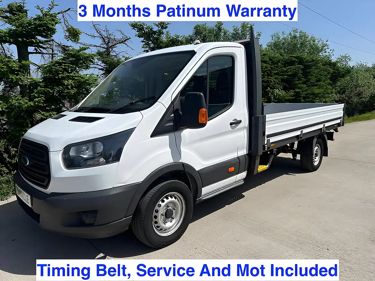 Used 2017 Ford Transit 350 L3 12ft Dropside White - Front View