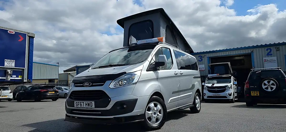 Used 2017 Ford Transit Custom Campervan Silver - Front View
