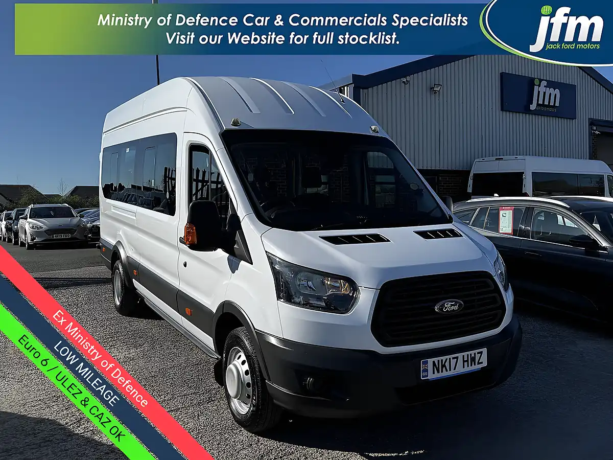 Used 2017 Ford Transit Trend Xlwb High Roof Frozen White - Front View
