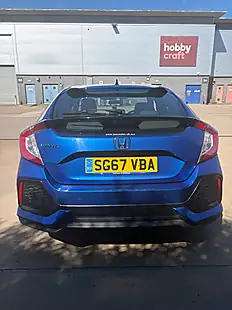 Used 2017 Honda Civic Se Blue - Interior and Exterior details 19