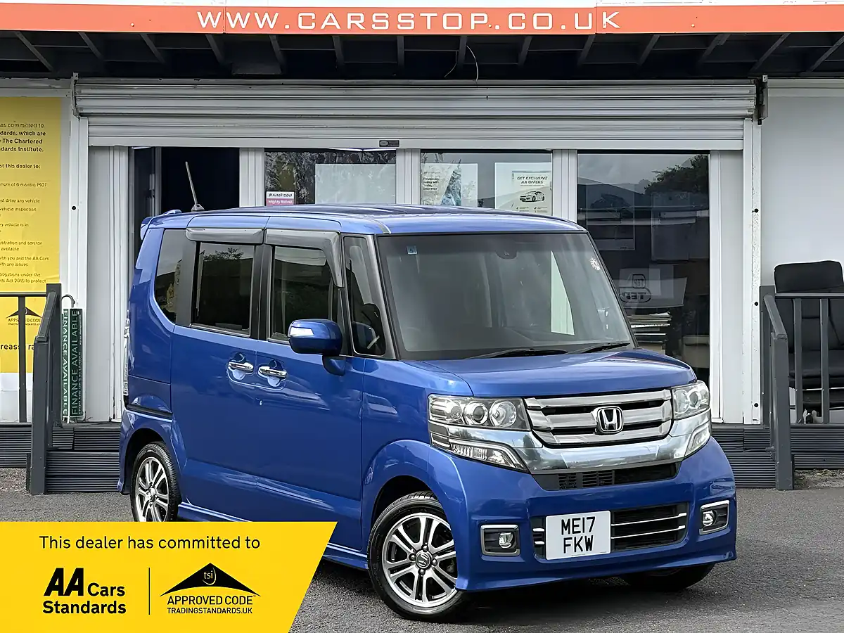 Used 2017 Honda N-Box G Special Edition Ss Package Blue - Front View
