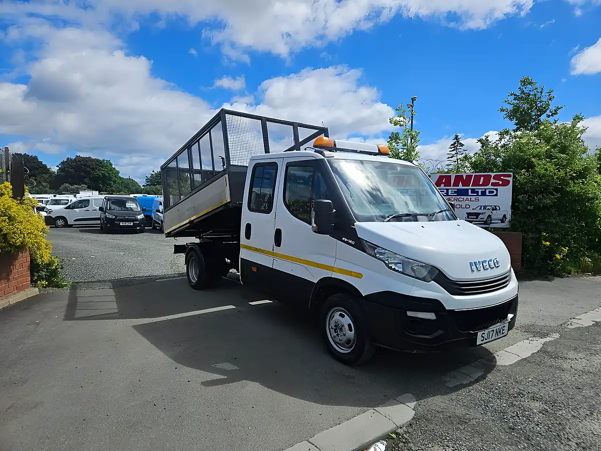 Used 2017 Iveco Daily Crew Cab Tipper White - Front View