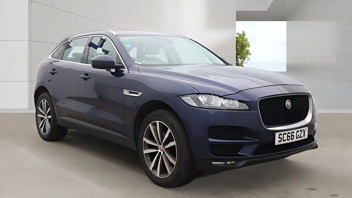 Used 2017 Jaguar F-Pace Portfolio Blue - Front View