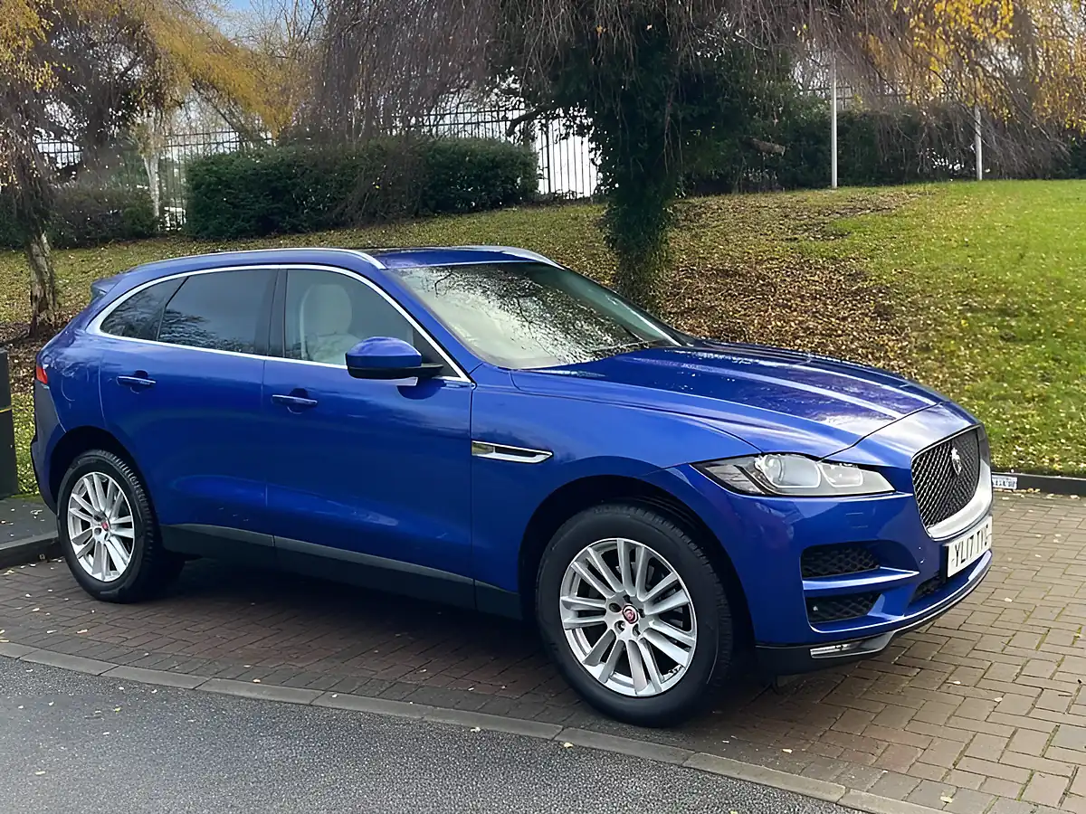 Used 2017 Jaguar F-Pace Portfolio Blue - Front View