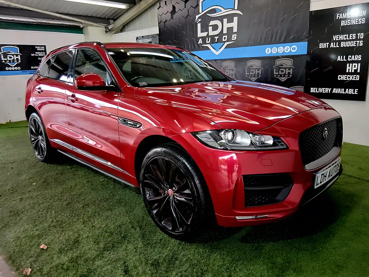 Used 2017 Jaguar F-Pace R-Sport Red - Front View