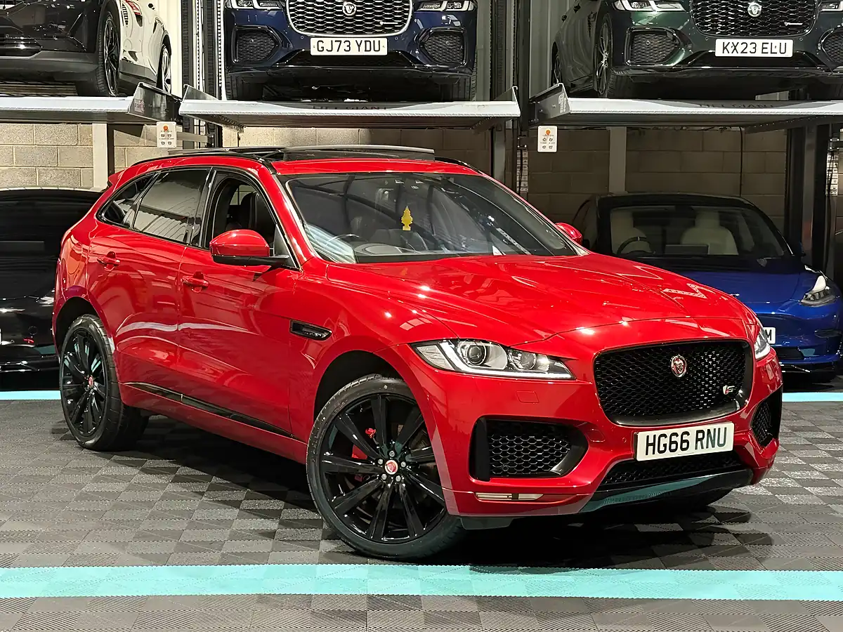 Used 2017 Jaguar F-Pace S Red - Front View
