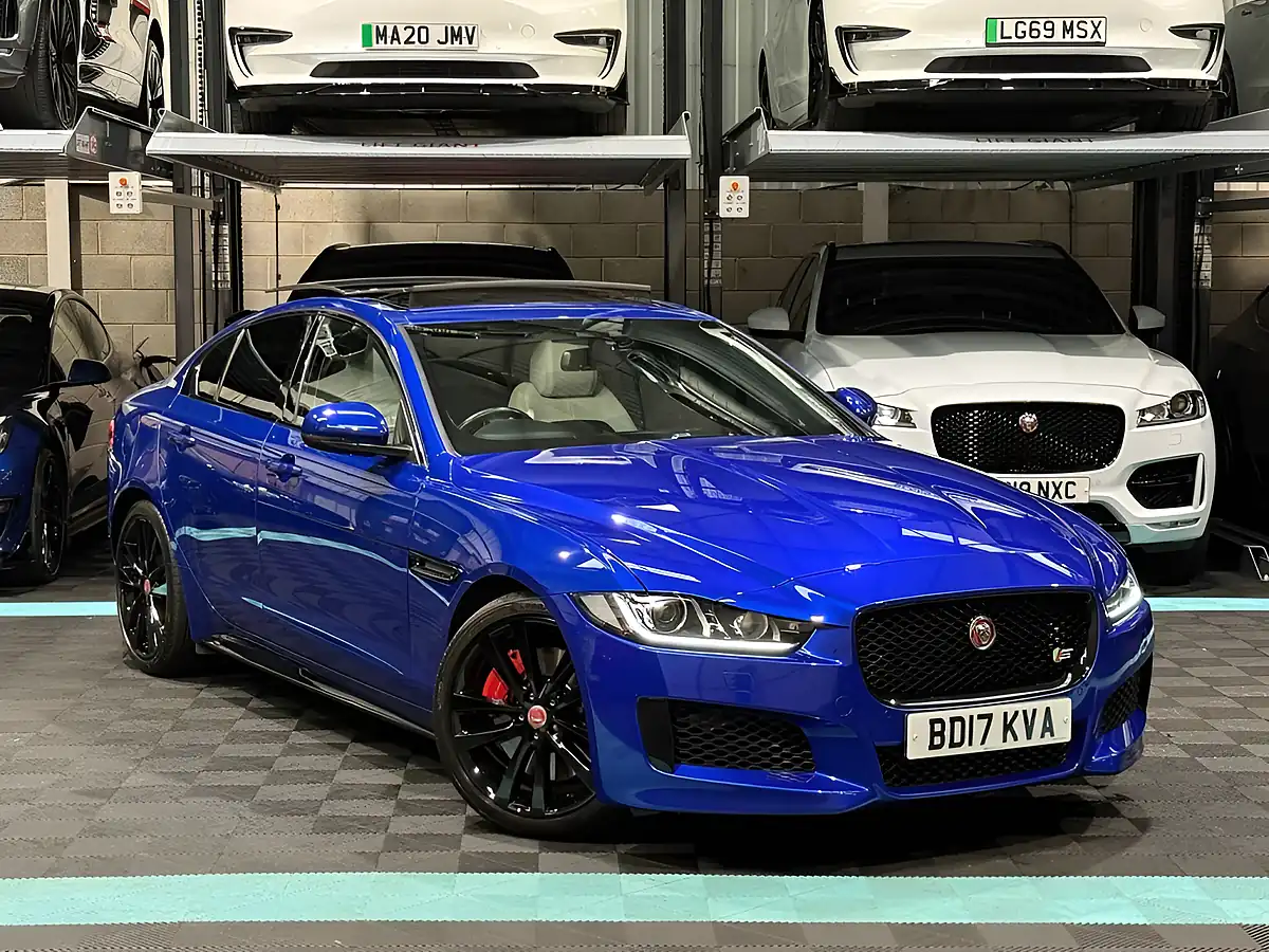 Used 2017 Jaguar Xe S Blue - Front View
