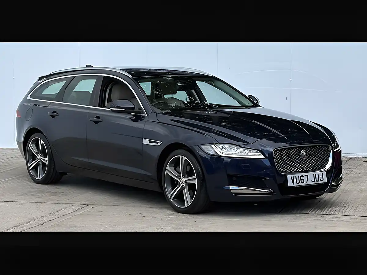 Used 2017 Jaguar Xf Portfolio Loire Blue - Front View