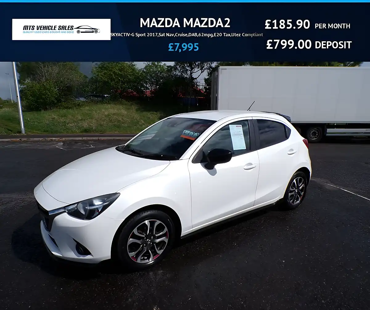 Used 2017 Mazda Mazda2 Sport White - Front View