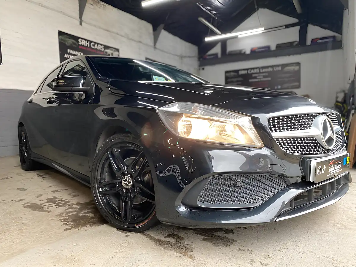 Used 2017 Mercedes-Benz a Class AMG Line Black - Front View