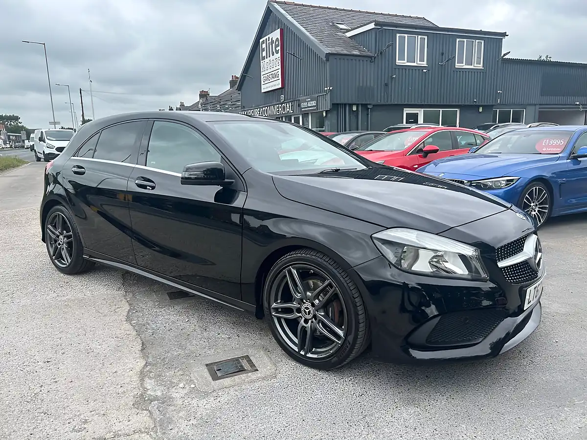 Used 2017 Mercedes-Benz a Class AMG Line Black - Front View