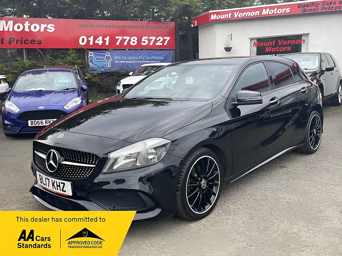Used 2017 Mercedes-Benz a Class AMG Line Black - Front View