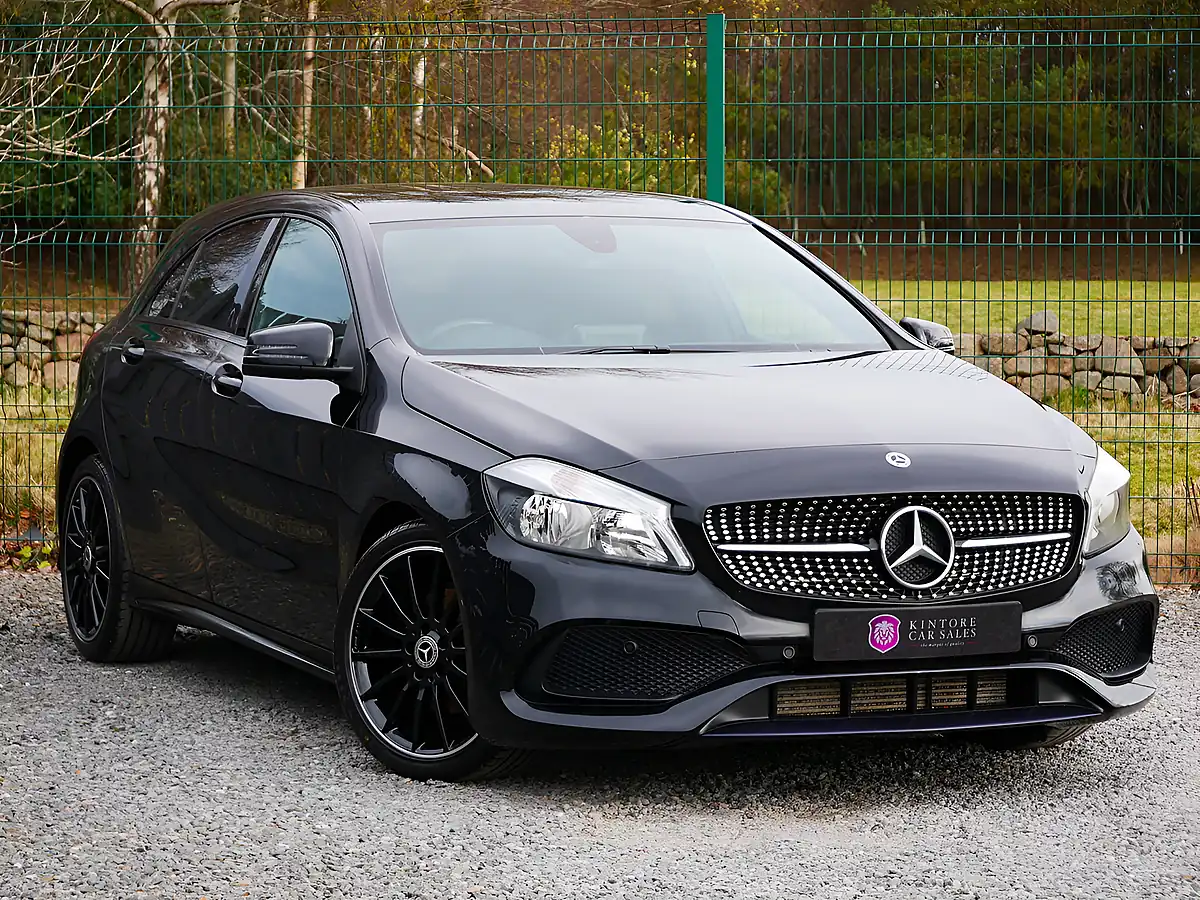 Used 2017 Mercedes-Benz a Class AMG Line Cosmos Black Metallic - Front View