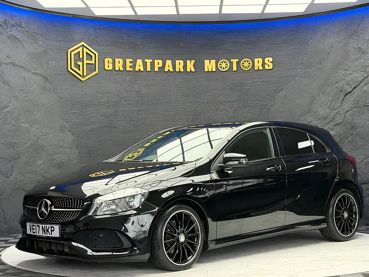 Used 2017 Mercedes-Benz a Class AMG Line (executive) Black - Front View