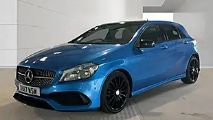 Used 2017 Mercedes-Benz a-Class AMG Line (executive) Blue - Interior and Exterior details 2