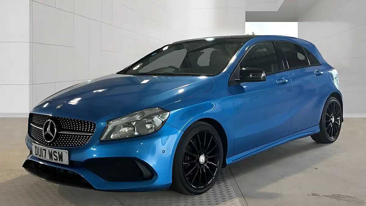 Used 2017 Mercedes-Benz a-Class AMG Line (executive) Blue - Interior and Exterior details 2